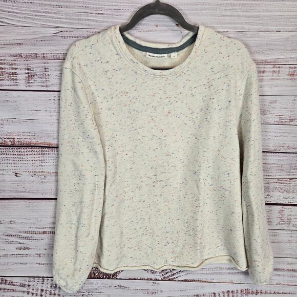 Roller Rabbit Rainbow Confetti Sweatshirt Sz M Cream Cotton Sweater Twee Preppy - Picture 1 of 10